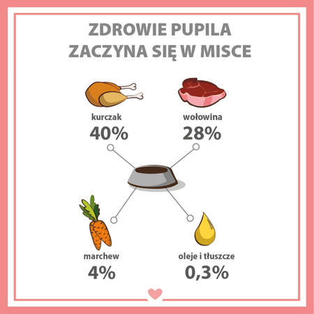 Karma mokra dla psa PUPIL Premium All Meat JUNIOR kurczak i wołowina 800 g