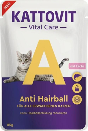 KATTOVIT sasz.85g VITAL CARE ANTI HAIRBALL /24