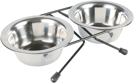 Trixie Dwie miski 0,2L na stojaku [24830]
