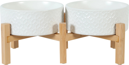 ZOLUX Miska ceramiczna dla psa KERAMO DUO kol. biały 2 x 700 ml