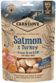CARNILOVE RAW FREEZE-DRIED SNACKS SALMON N&TURK. 60g