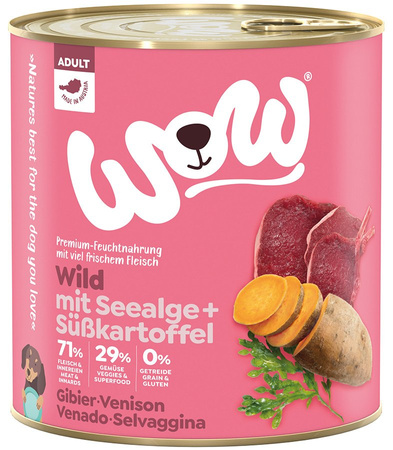 WOW Wild - dziczyzna z algami i batatami 800g