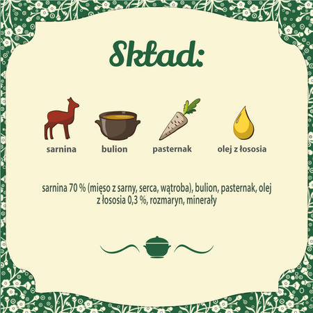 Karma mokra dla psa FOLK Mini Mazurska pyszna sarnina szalka 100 g