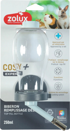 ZOLUX Poidełko dla gryzonia napełniane od góry COSY 250ml niebieskie