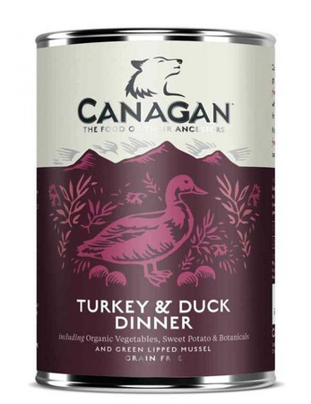 CANAGAN PIES pusz.400g TURKEY&DUCK DINNER /6