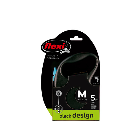 FLEXI Smycz automatyczna dla psa Black Design M linka 5 m kol. niebieski