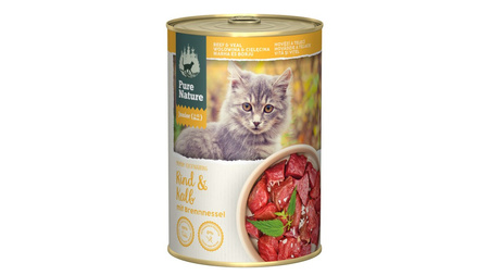 PURE NATURE CAT Junior Rind Kalb - wołowina z cielęciną dla kociąt 400g