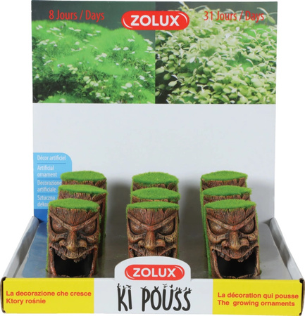 Zolux Ozdoba do akwarium totem TETE KIPOUSS z nasionami 4,5x5,1x7,9 cm