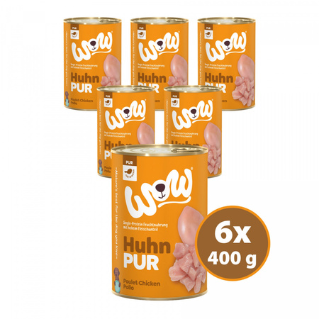 WOW Huhn Pur - czysty kurczak karma monobiałkowa dla psa 400g