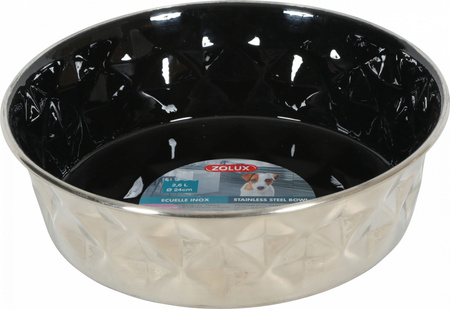 Zolux Miska dla psa Inox DIAMOND 2,6 l kol. czarny
