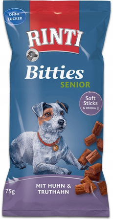 RINTI BITTIES SNACKS SENIOR 75g KURA /    INDYK  /16