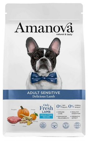 Amanova Dog Adult Sensitive Delicious Lamb - jagnięcina 10kg