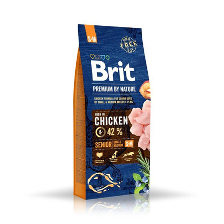 BRIT PREMIUM BY NATURE 15kg SENIOR S+M
