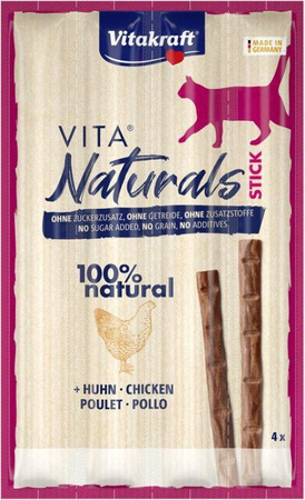 VITAKRAFT KOT 20g NATURALS STICKS CHICKEN op.4szt.x5 g. /20
