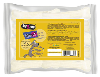 KOŚĆ PRASOWANA HM BIAŁA 20cm (10szt)