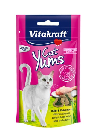 VITAKRAFT KOT 40g YUMS KURA Z KOCIĄ TRAWĄ /9