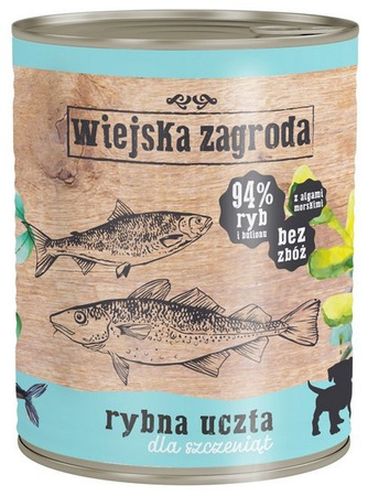 Wiejska Zagroda Rybna uczta Puppy puszka 800g