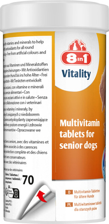 8in1 Vitality Multiwitaminy dla starszych psów 70tb