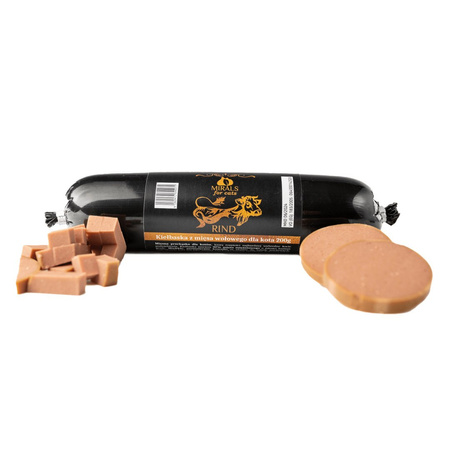 MIRALS CAT Rindwurst - kiełbaska z mięsa wołowego dla kota (200g)