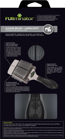 FURMINATOR Szczotka Pudlówka dla psa i kota L Soft