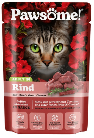 Pawsome Adult Rind - wołowina saszetka 85g
