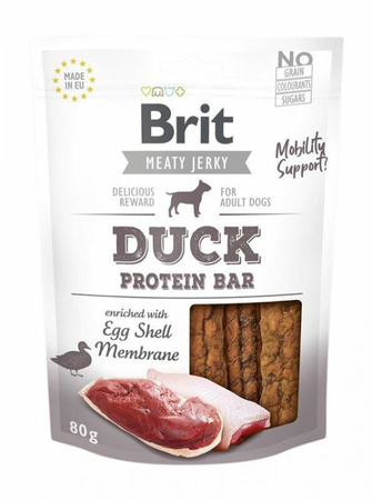 BRIT PIES 80g SNACK JERKY DUCK PROTEIN BAR