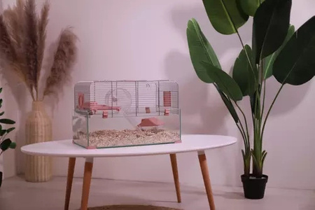 ZOLUX Klatka dla małych gryzoni Panas Colour 50 kol. różowy