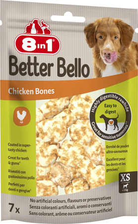 8IN1 Przysmak dla psa BetterBello kość XS kolagen delikatny żołądek kurczak