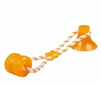 DUVO+ ZABAWKA GUMOWA Z PRZYSSAWKĄ+SZNUR POMARAŃCZOWA 12425