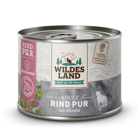 WILDES LAND CAT Pur Rind - wołowina z olejem z krokosza (200g)
