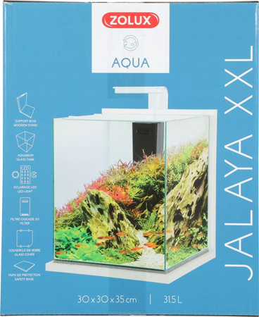 *- ZOLUX Zestaw akwarystyczny JALAYA XXL 300x300x350 mm 31,5 l kol. biały