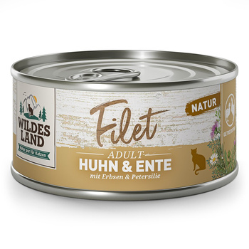 WILDES LAND CAT Huhn Ente Filet - filety z kurczaka i kaczki (80g)