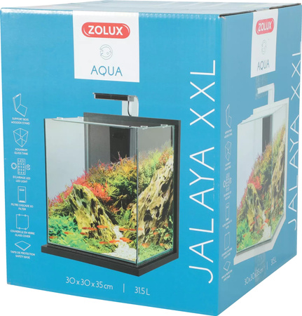 Zolux Zestaw akwarystyczny JALAYA XXL 300x300x350 mm 31,5 l kol. antracyt