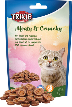 Meat & Crunchy, przysmak, dla kota, kurczak i makrela, 50 g