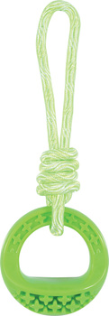 ZOLUX Zabawka dla psa okrągła ze sznurem TPR SAMBA 26 cm kol. zielony