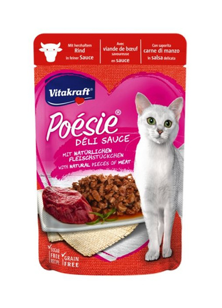 Vitakraft Poesie Deli Sauce wołowina saszetka 85g