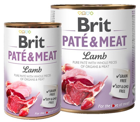 Brit Pate & Meat Dog Lamb puszka 800g