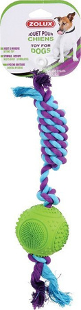 ZOLUX Zabawka dla psa piłka kauczukowa ze sznurem 7,5 cm