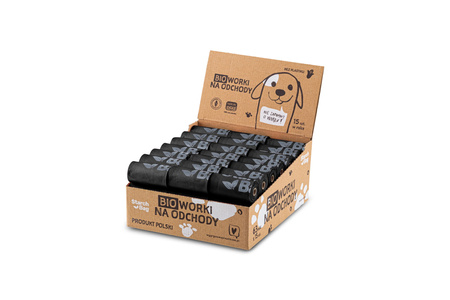 STARCHBAG Kompostowalne BIOworki na odchody 63 rolki x 15szt, kol. czarny