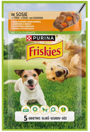 Friskies Dog Adult Kurczak i marchewka w sosie saszetka 85g