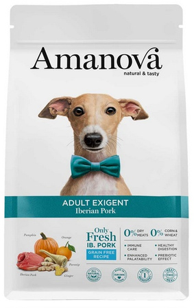 Amanova Dog Adult Exigent Iberian Pork - wieprzowina 10kg
