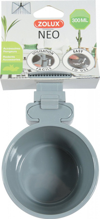 Zolux Miska dla gryzoni do zawieszenia w klatce NEO śr. 9,5 cm kol. szary