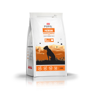 Karma sucha dla psa PUPIL Premium Light&Senior M&L bogata w indyka i ryż 3 kg