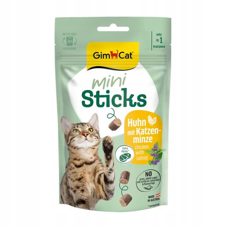 GIMCAT STICKS MINI KURCZAK I KOCIMIĘTKA 50g /12