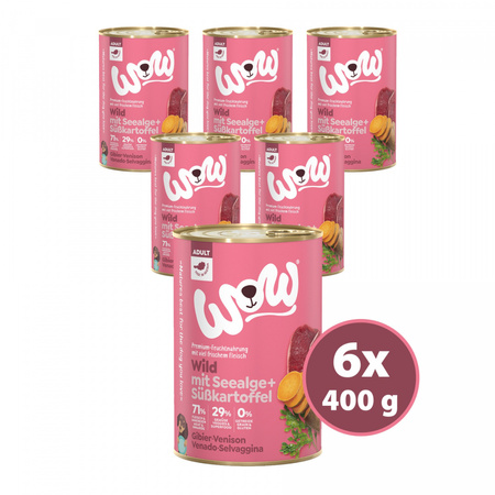 WOW Wild - dziczyzna z algami i batatami 400g