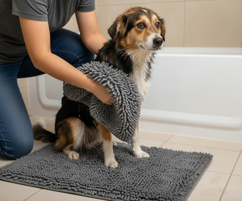 ZOLUX Ręcznik dla psa z mikrofibry do suszenia 90x24 szary