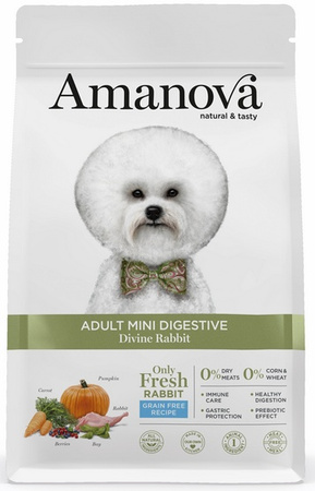 Amanova Dog Adult Mini Digestive Divine Rabbit - królik 800g