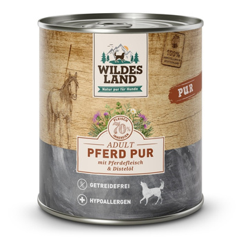 WILDES LAND DOG Pferd Pur - konina karma monobiałkowa dla psa (800g)