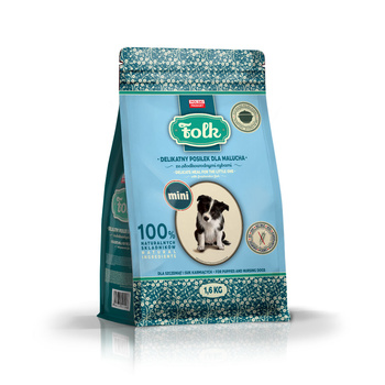 Karma sucha dla psa FOLK Junior MINI Delikatny posiłek dla malucha ze słodkowodnymi rybami 1,6 kg