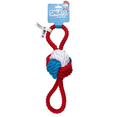 DUVO+ SMERFY ZABAWKA PIŁKA + 2 SZNURY 42cm  13609